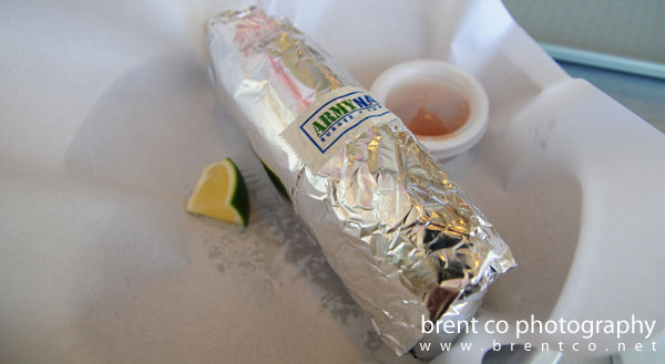 Burrito wrapped in foil - US Army style